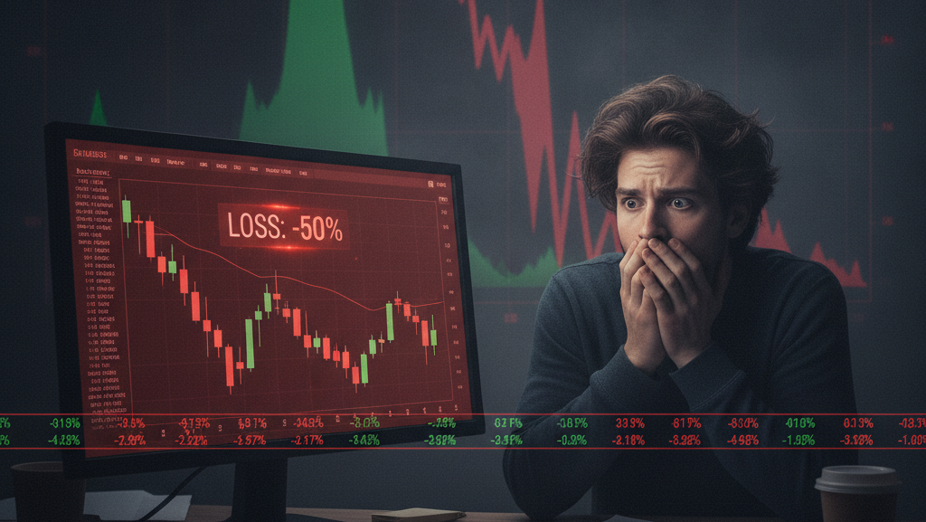 Ошибка новичка: я купил акции на пике и потерял 50% депозита за неделю