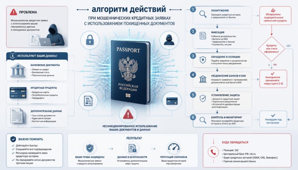 Мошенники оформили кредит на мой паспорт — алгоритм действий, который сработал