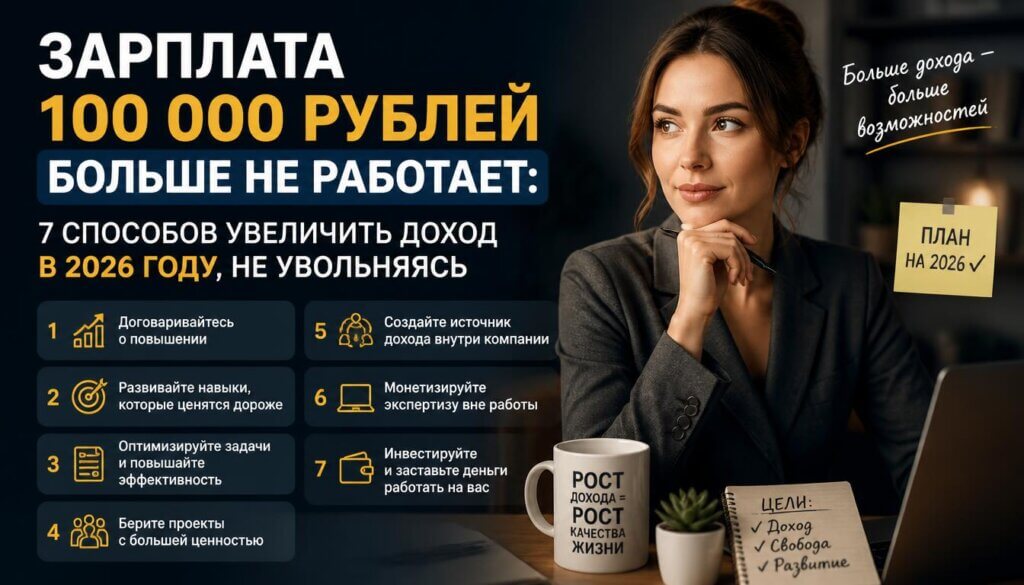 7 способов заработать больше в 2026: инвестиции, подработка, переговоры